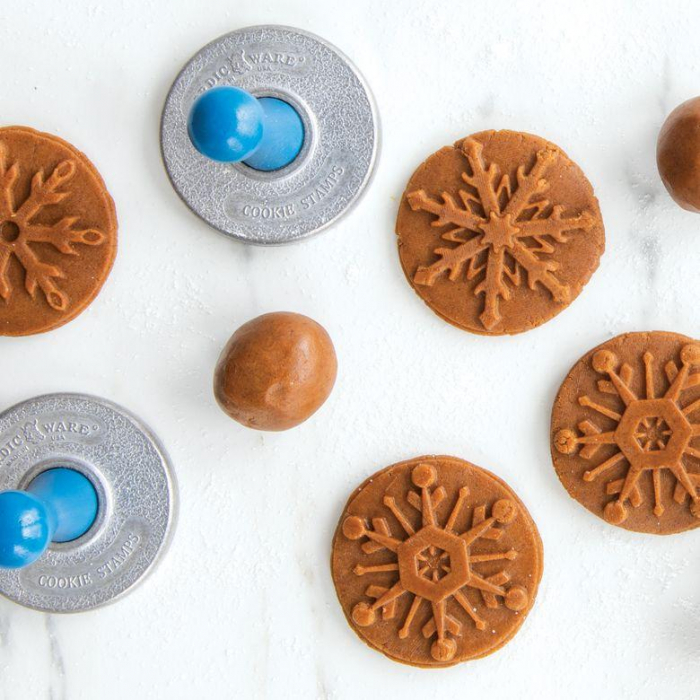 Nordic Ware - Kakstämpel Snöflingor Stål Falling Snowflake Cast Cookie Stamps