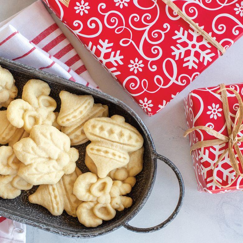 Nordic Ware Kakstämpel Jul Stål Holiday Cast Cookie Stamps BakeCake