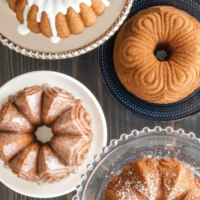 Nordic ware Bundt Quartet Pan Sockerkaksform Bakform Kakform BakeCake