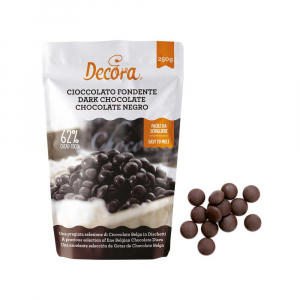 Mörk Belgisk Choklad Knappar 250g - Decora