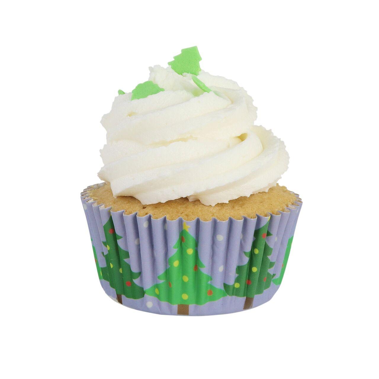 Muffinsformar Lila Julgran PME BakeCake