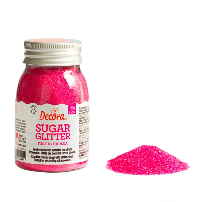 Sanding Sugar Rosa Glitter Strössel Färgat Socker - Decora