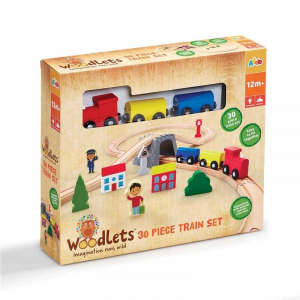 Woodlets - Tågbana i trä | 30 delar