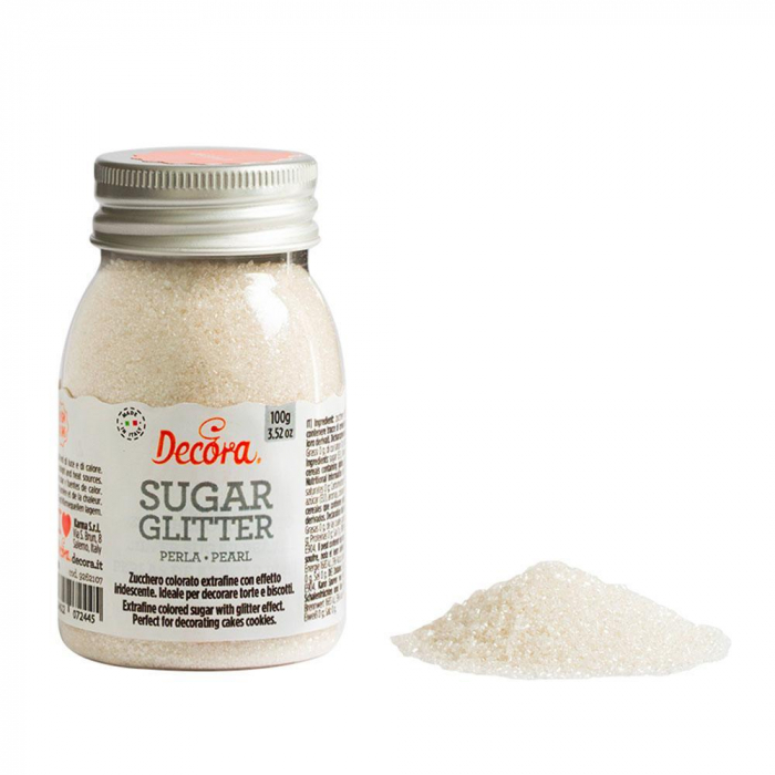 Sanding Sugar Vitt Glitter Strössel Färgat Socker - Decora