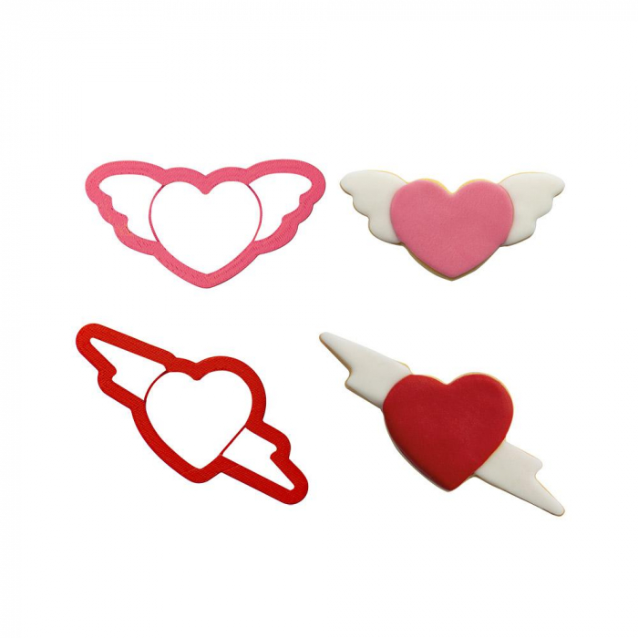 Utstickare Hjärtan Valentine 2-pack- Decora