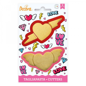 Utstickare Hjärtan Valentine 2-pack- Decora