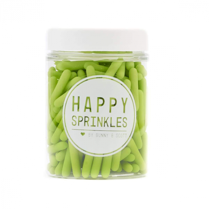 Happy Sprinkles - Light Green Dull Rods/Gröna Stavar Strössel