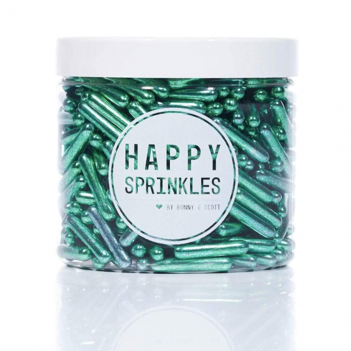 Happy Sprinkles - Green Rods Metallic/Gröna Stavar Strössel