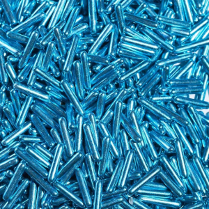 Happy Sprinkles - Blue Rods/Blå Stavar Metallic Strössel