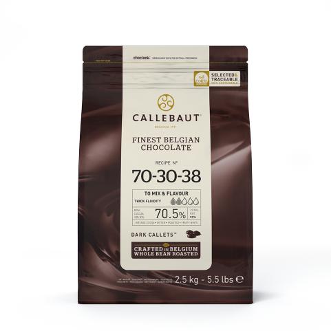 Callebaut 70-30-38 Mörk Choklad 2.5kg Chokladpellets Chokladknappar