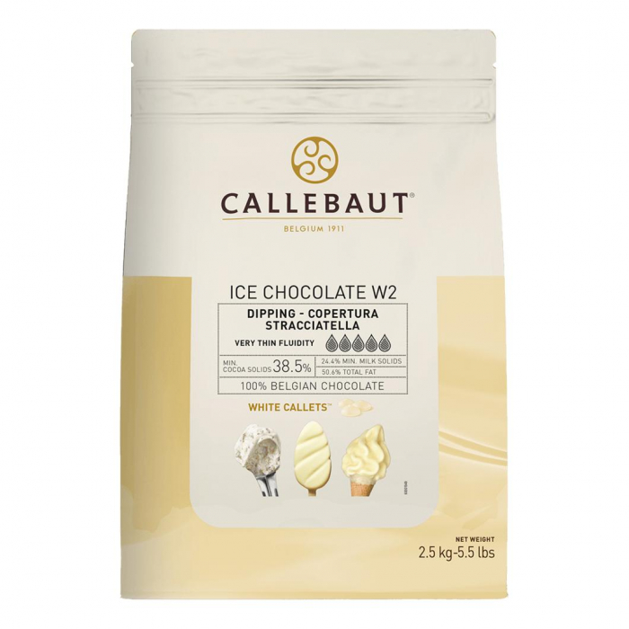 Callebaut Vit Is Choklad 2,5 kg W2- Ice Chocolate