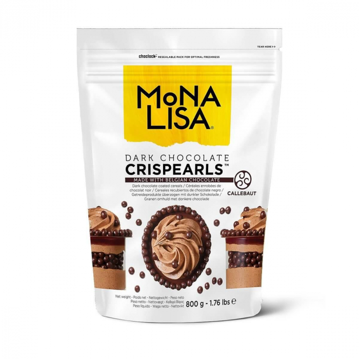 Mörk Choklad Mona Lisa Crispearls Chokladpärlor 800g- Callebaut