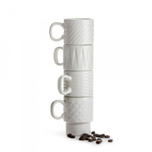 Sagaform Coffee & More Espressomugg 4-pack, vit