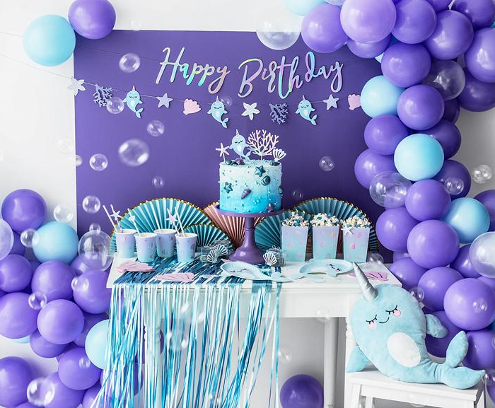 Starka Ballonger 27cm, Pastell lavendel blå