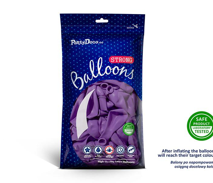 Starka Ballonger 27cm, Pastell lavendel blå