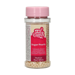 FunCakes Sugar Pearls Medium- Pärl vit 80 g