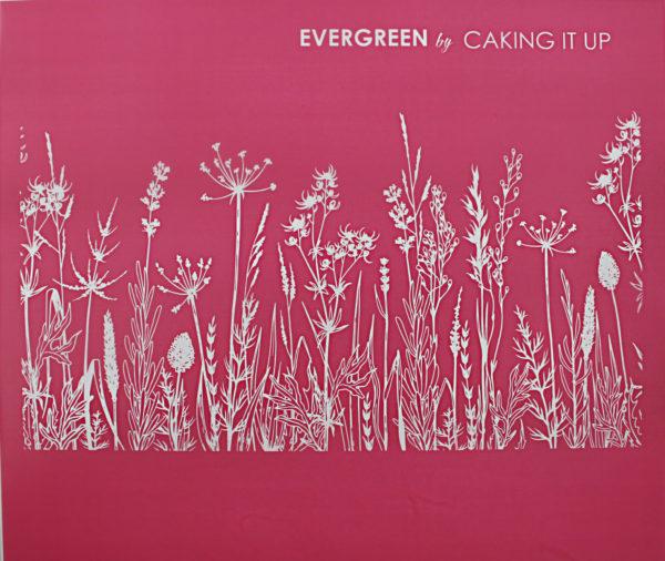 Caking It Up Evergreen - Tårtstencil Schablon by Karen Reeves
