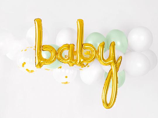 Folieballong, Baby- Guld