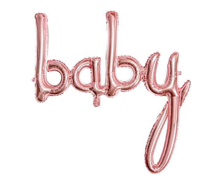Folieballonger Baby - Roséguld