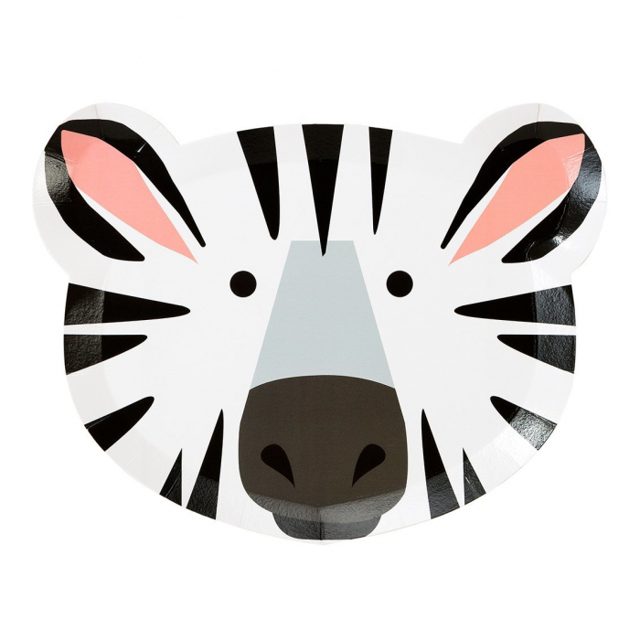 Desserttallrikar Djur, Zebra, Tiger - Party Animals