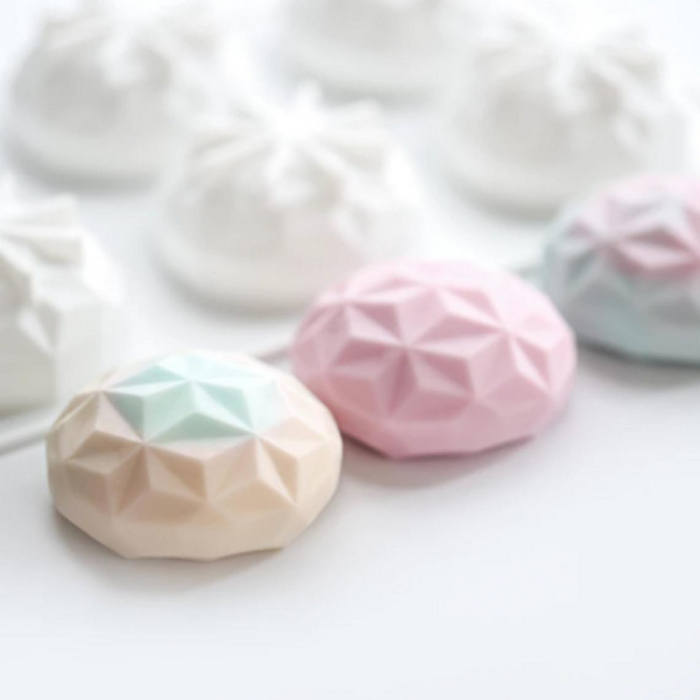 Diamant 6st Mini Geo Dome Silikonform | Mousseform