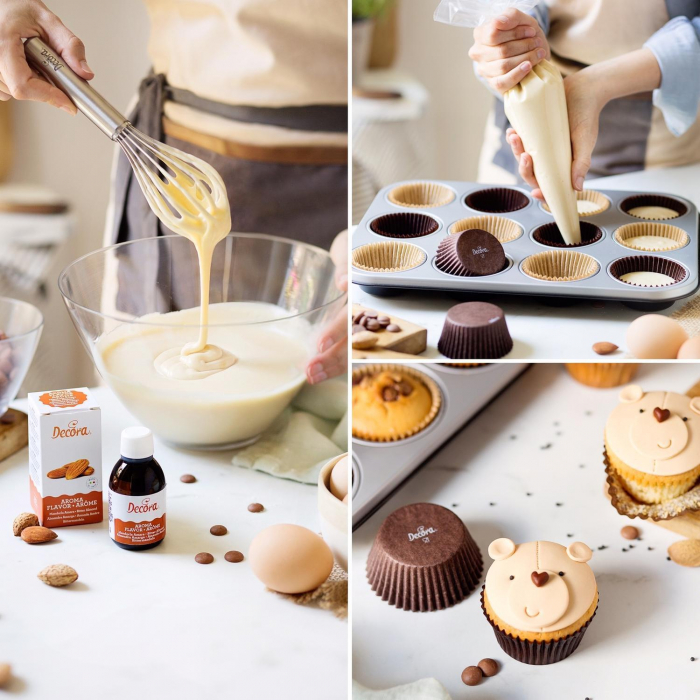 Mini Muffinsformar Svarta 200 st Cupcakes 27 x 17 mm - Decora
