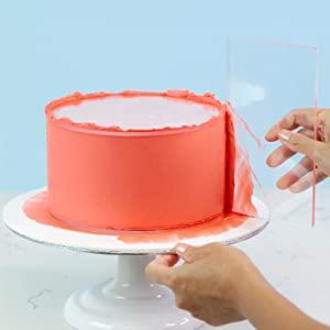 Acrylic Disc 25cm, 2-Pack Akrylskivor - Få perfekta kanter på Tårtan