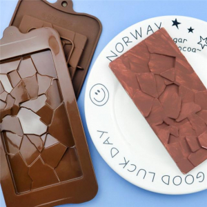 Stor Krossad Chokladkaka Silikonform Pralinform | Chokladform