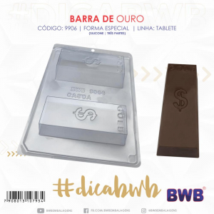 BWB Special 3-Part Mold - 9906 Barra de Ouro - Pralinform Chokladform