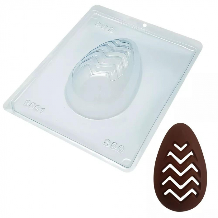 BWB 9561 - Special 3-Part Mold - Pralinform Ägg 250g Chokladägg, Chokladform