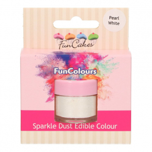 FunCakes - Pärlvit Skimrande Pulverfärg | Pearl White