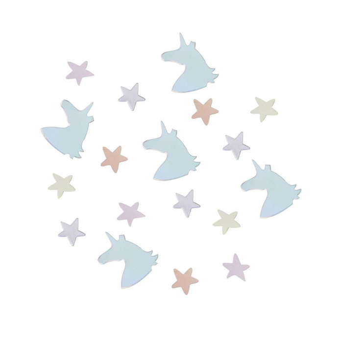 Iridescent Unicorn Stjärnor Konfetti - Ginger Ray