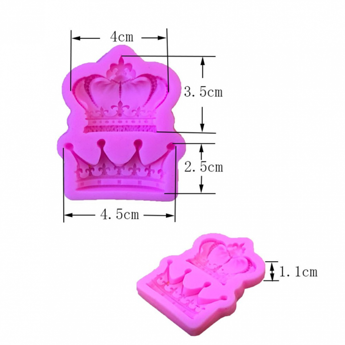 Kronor Krona Kung Drottning Silikonform Pressform Sockerpasta Princesskrona