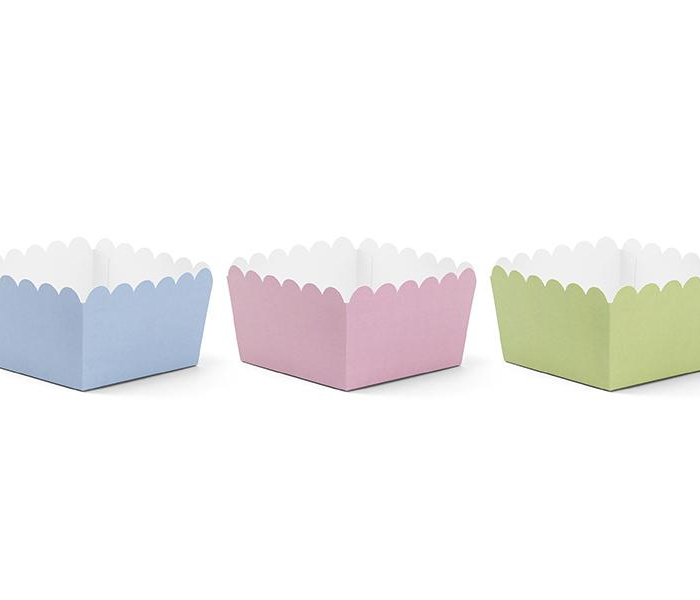 Snacksboxar - PastelBlå, Rosa, Grön 6-Pack