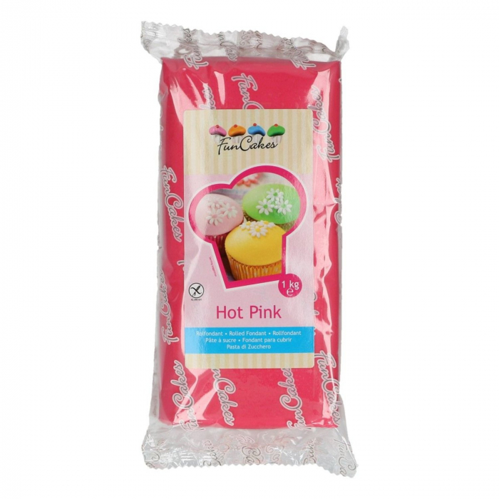 FunCakes - Rosa/Hot Pink Sockerpasta 1kg
