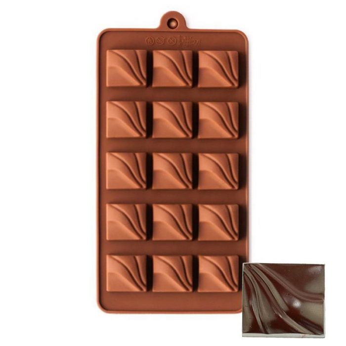 Fyrkantiga Praliner SIlikonform Chokladform Pralinform Form för Praliner