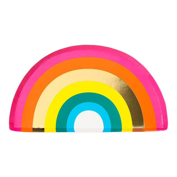 Papperstallrikar Regnbåge Rainbow Party 12-Pack