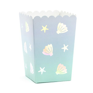 Popcornboxar Narwal 6 st Lådor Askar Snackslådor, 7x7x12cm