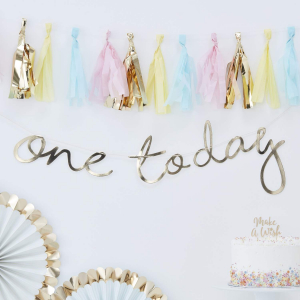 One Today Bunting Banner i Guld - Pick & Mix