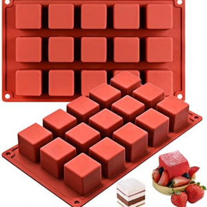 Silikonform Chokladform Kuber Fyrkanter 15st