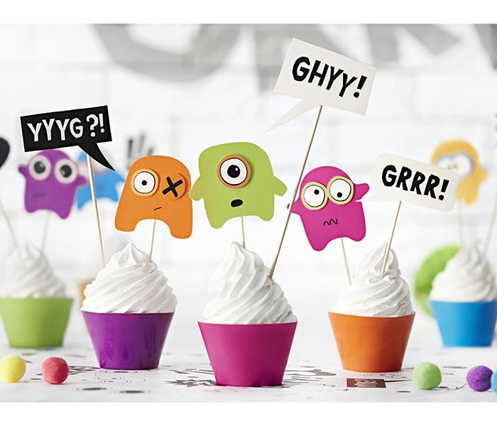 Cupcakekit Monster, Muffins Kit Wrappers, Cake Toppers