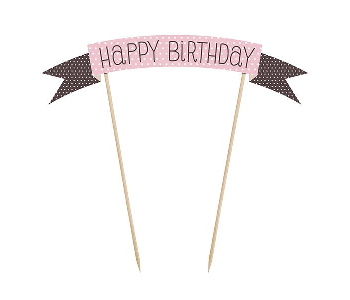 Cake Topper - Happy Birthday - Sweets