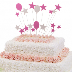 Cake Topper Stjärnor Ballonger