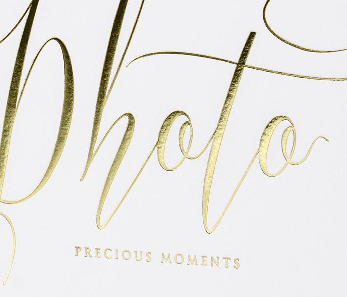 Fotoalbum - Precious moments - Vit/Guld