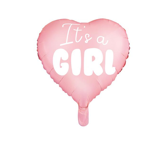 Ballong Folieballong Hjärta - It's a girl - Babyshower