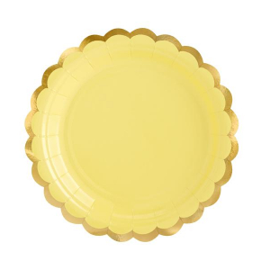 Desserttallrikar 18cm - Ljusgula