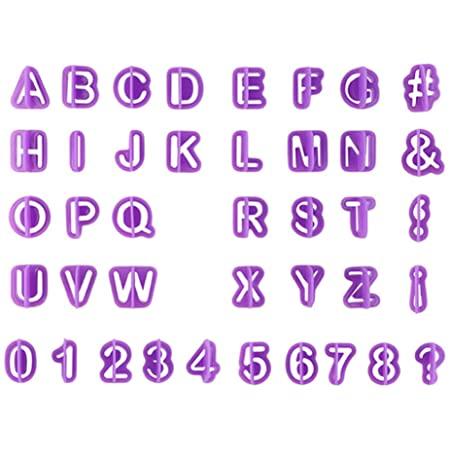 Bokstäver Siffror Alfabetet Utstickare 40st