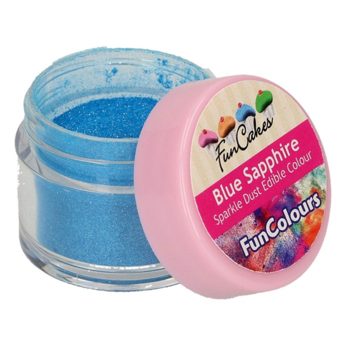 FunCakes - Safirblå Skimrande Pulverfärg | Blue Sapphire