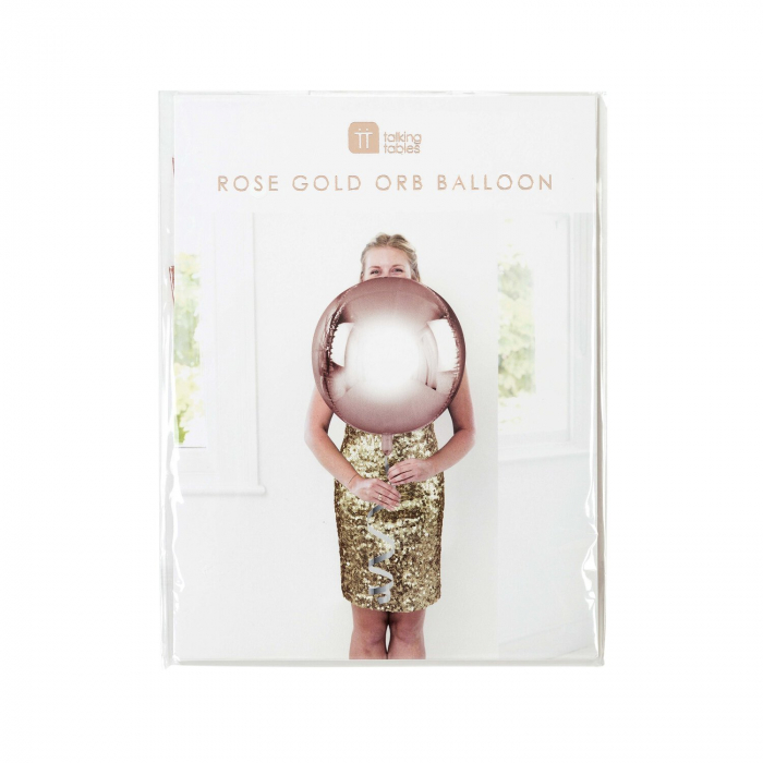 Roséguld Klotballong - Metallic Orb Balloon
