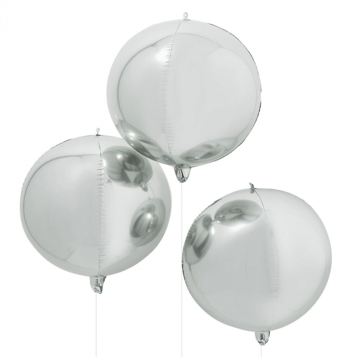 Folieballong Klot - Silver